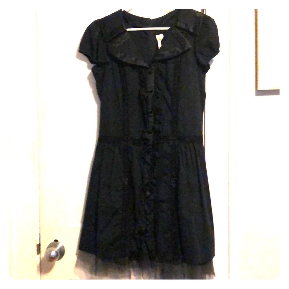 Goth Kawaii Black Orchid dress.
